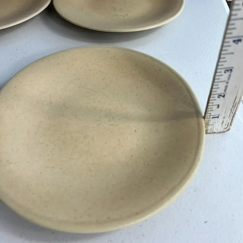 Pottery Barn Ellipse Plate Set of 4 Speckled Tan 8